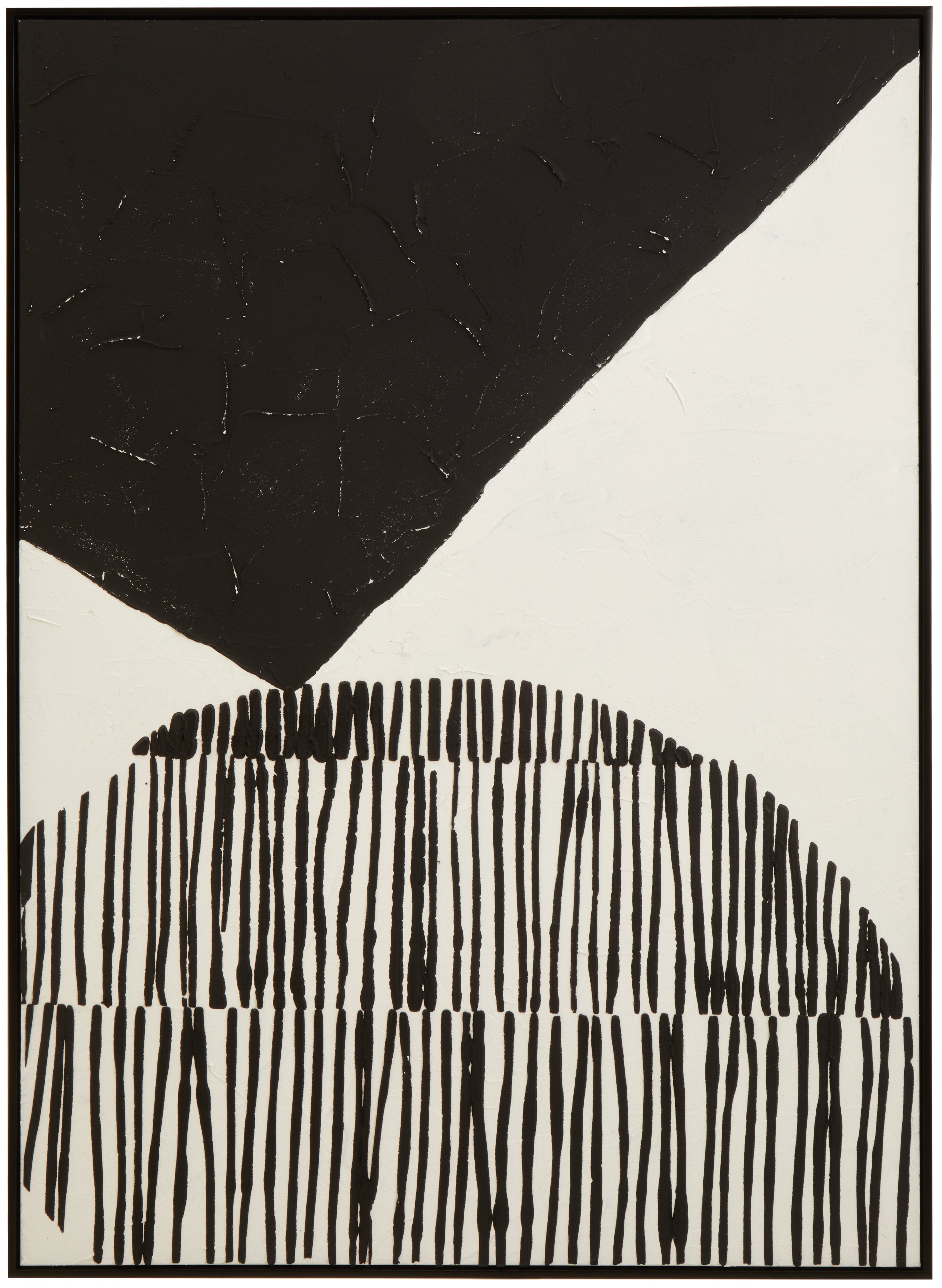 Noah Black & White Abstract Textured Wall Art